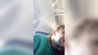 Airplane Blowjob Girlfriend