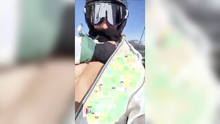 flashing on the ski lift