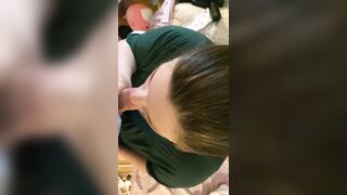 Bbw girlfriend blowing boyfriend