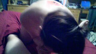 Autumn K sucks dick and rides