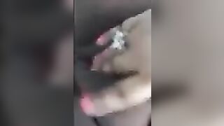 Exposed BBW Latina Fingers Her Pussy