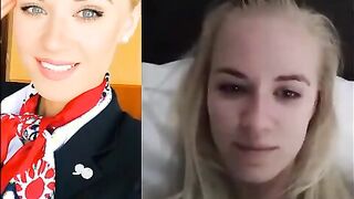 stewardess between two roads