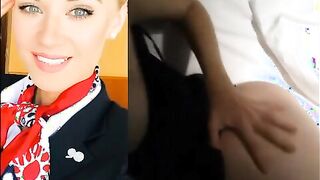stewardess between two roads