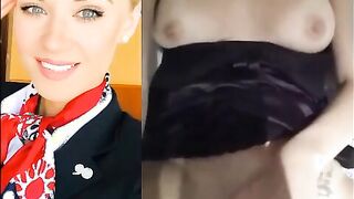 stewardess between two roads