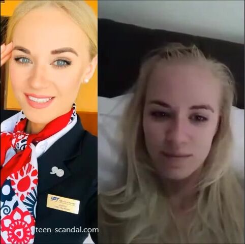 stewardess between two roads