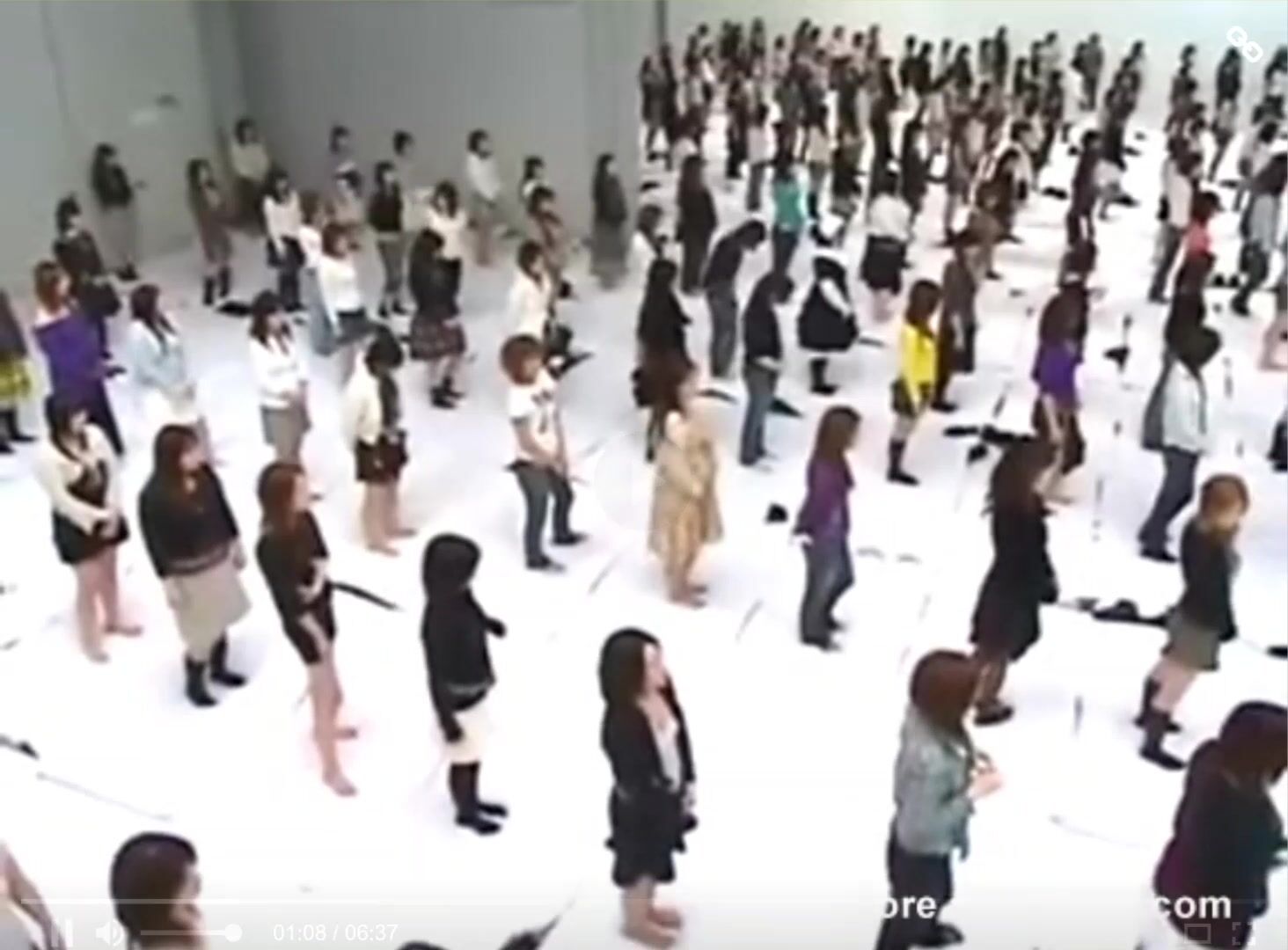 Over 100 Asian girls strip naked