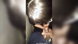 Coworker storageroom blowjob