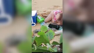 2 girls caught on the beach