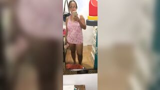 Horny Pinay aunty with big natural boobs  caught in action
