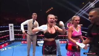 flashing her boobs on live television