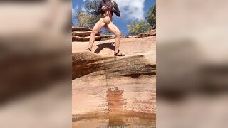 pee on the red rock