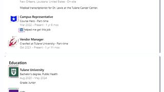 Lindsey Friedmann & Farrell McGinn, Students at Tulane University, New Orleans.