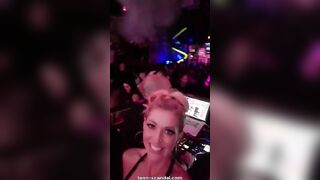 FLASHING BEHIND THE DJS