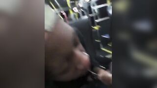 cumshot on the subway