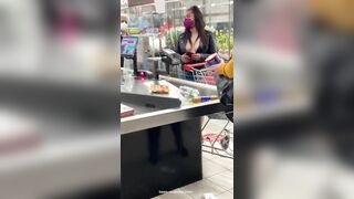 at the checkout