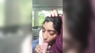 happy cumshot in car